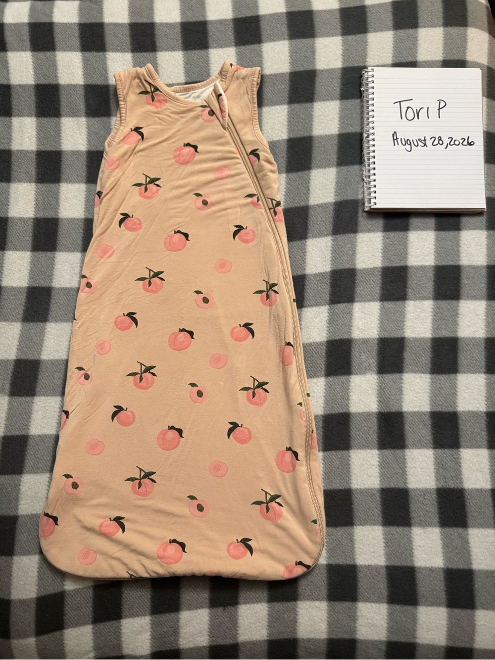 Kyte BABY Peach-Print Sleeveless Sleep Sack - Peach Blush